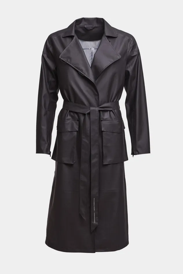 Trench Coats Women Stutterheim Kista Lightweight Trench Coat Black