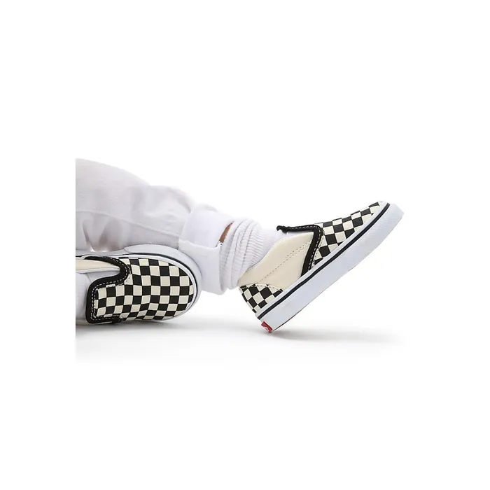 Vans Classics Kids Toddler Checkerboard SlipOn Shoes 14 Years Black White