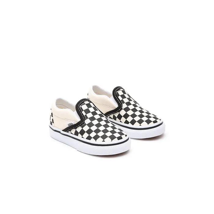 Vans Classics Kids Toddler Checkerboard SlipOn Shoes 14 Years Black White