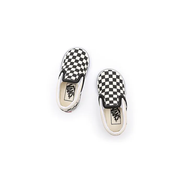 Vans Classics Kids Toddler Checkerboard SlipOn Shoes 14 Years Black White