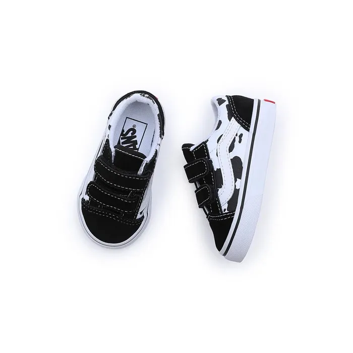 Vans Classics Kids Toddler Cow Old Skool Hook And Loop Shoes 14 Years Black