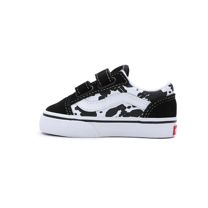 Vans Classics Kids Toddler Cow Old Skool Hook And Loop Shoes 14 Years Black