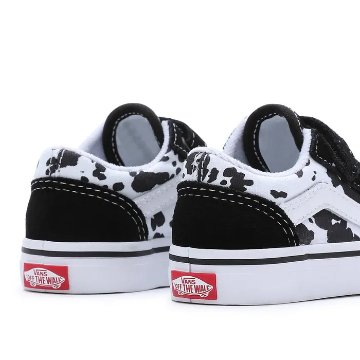 Vans Classics Kids Toddler Cow Old Skool Hook And Loop Shoes 14 Years Black
