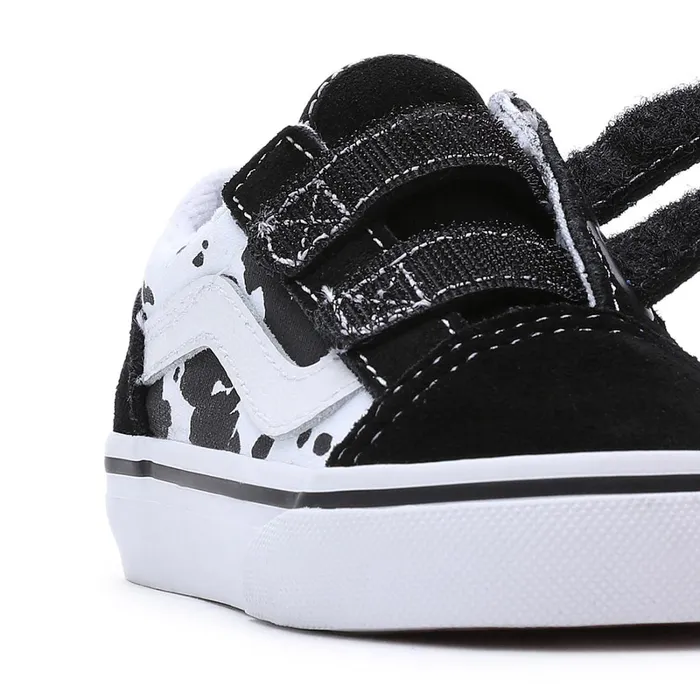 Vans Classics Kids Toddler Cow Old Skool Hook And Loop Shoes 14 Years Black