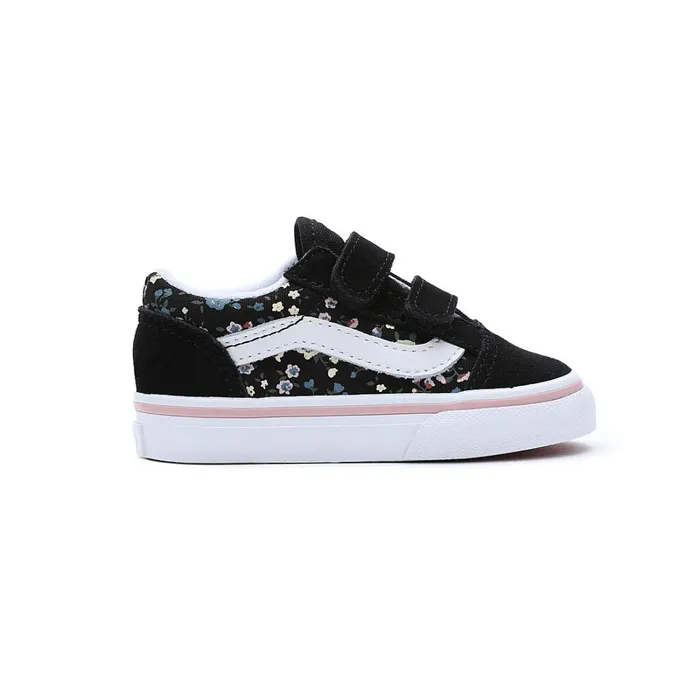 Vans Classics Kids Toddler Floral Old Skool Hook And Loop Shoes 14 Years Black