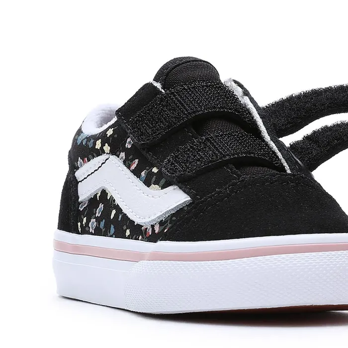 Vans Classics Kids Toddler Floral Old Skool Hook And Loop Shoes 14 Years Black