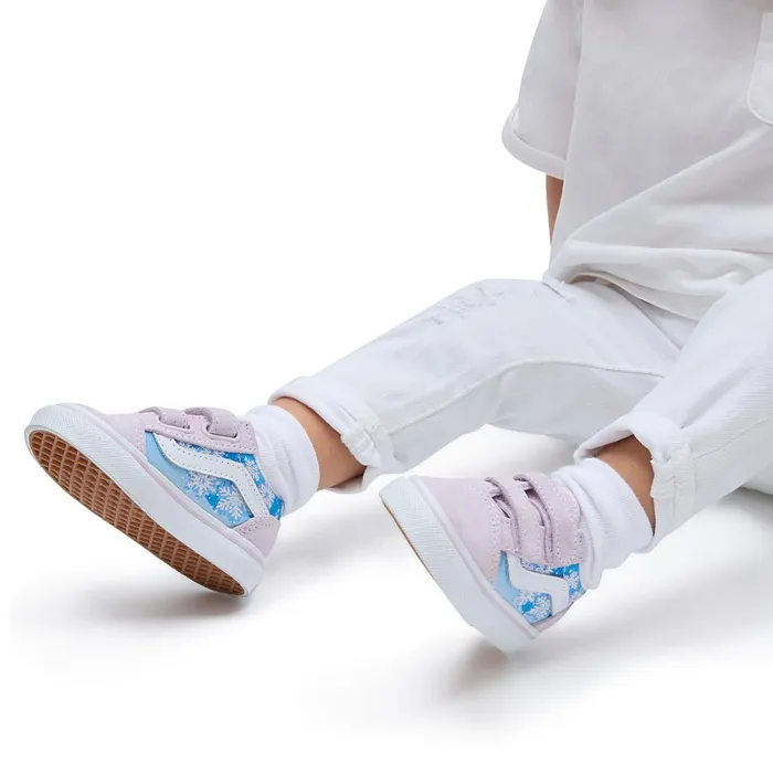 Vans Classics Kids Toddler Old Skool Hook And Loop Shoes 14 Years Purple