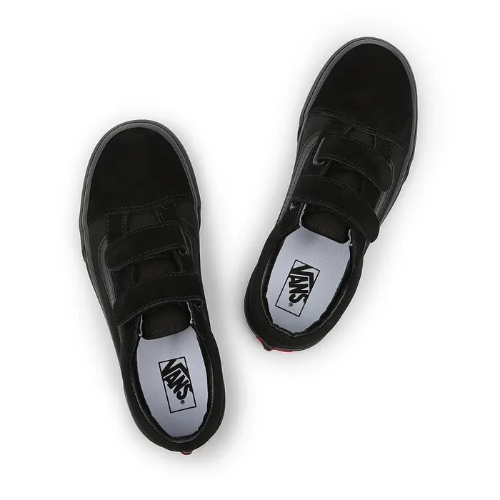 Vans Classics Kids Youth Old Skool Hook And Loop Shoes 814 Years Black