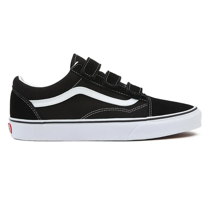 Vans Classics Men SuedeCanvas Old Skool Hook And Loop Shoes Black White