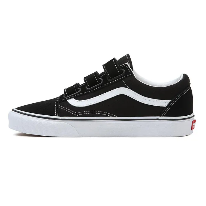 Vans Classics Men SuedeCanvas Old Skool Hook And Loop Shoes Black White