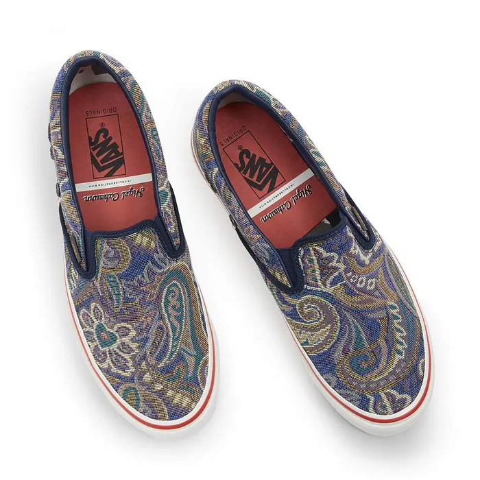Vans Classics Men Vault By X Nigel Cabourn OG Classic SlipOn LX Shoes Blue