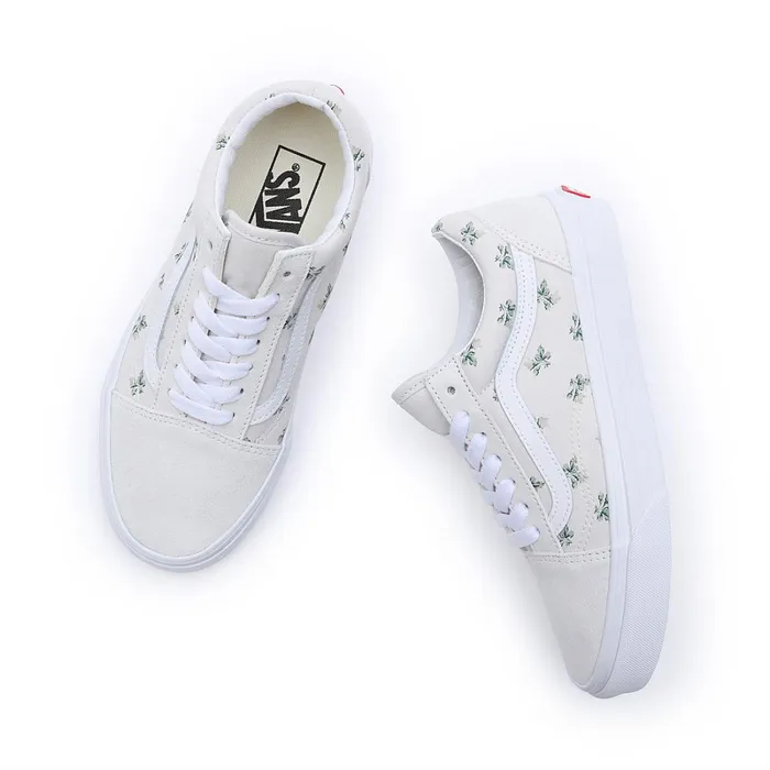 Vans Classics Women Floral Old Skool Shoes White