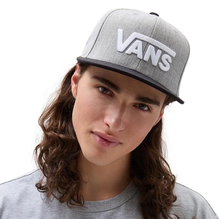 Vans Hats and Beanies Men Drop V Snapback Hat Grey
