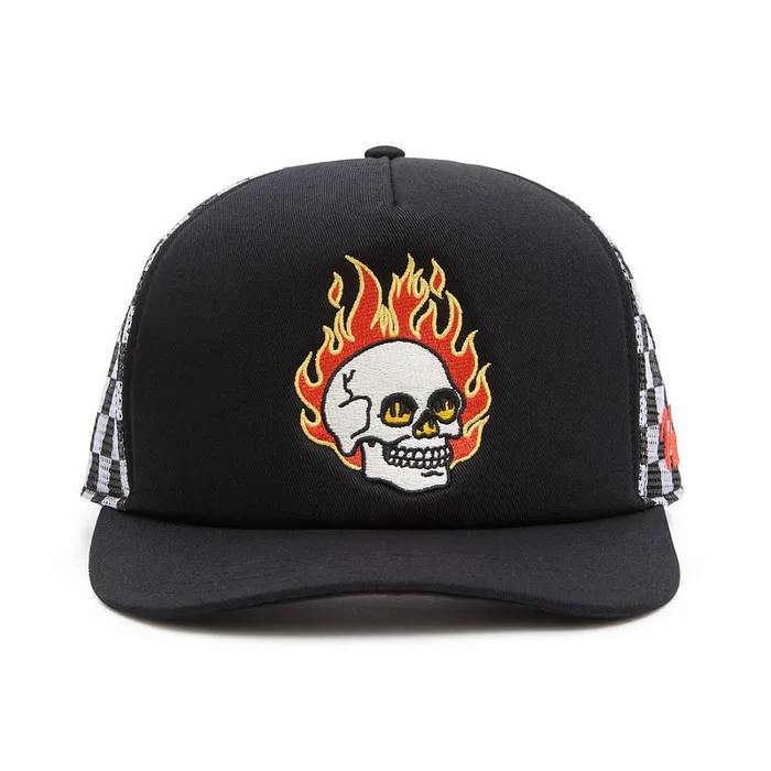 Vans Hats and Beanies Men Dusk Downer Curved Bill Trucker Hat Black
