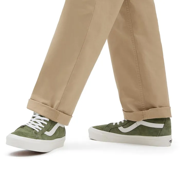 Vans HiTop Shoes Women Pig Suede Sk8Hi 38 DX Shoes Green