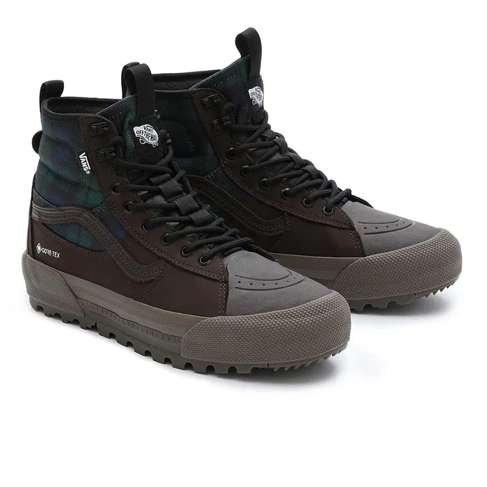 Vans HiTop Shoes Women Sk8Hi GORETEX MTE3 Shoes Green Brown