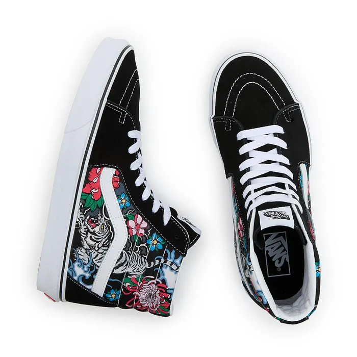 Vans HiTop Shoes Women Sk8Hi Tiger Floral Shoes Multicolour