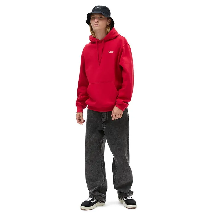 Vans Hoodies and Sweatshirts Men Core Basic Pullover Hoodie Red
