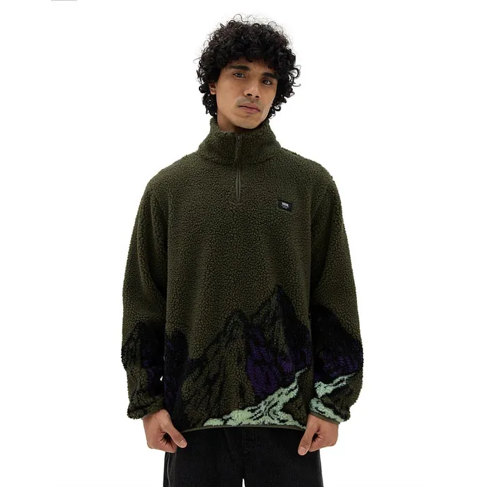 Vans Hoodies and Sweatshirts Men Mt Q Zip Swtashirt Green