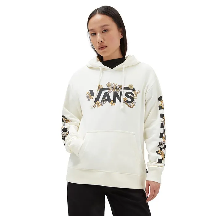Vans Hoodies and Sweatshirts Women Wyld Trippy Paisley Boyfriend Fit Pullover Hoodie White