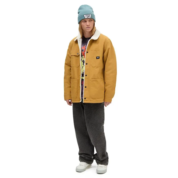 Vans Jackets and Coats Men Drill Chore Coat Sherpa Jacket Brown