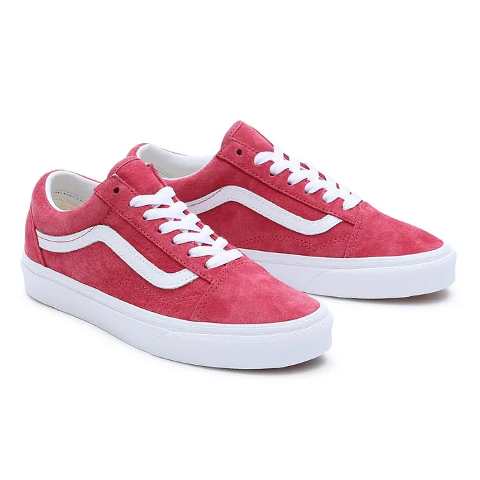 Vans Lowtop Shoes Men Pig Suede Old Skool Shoes Red