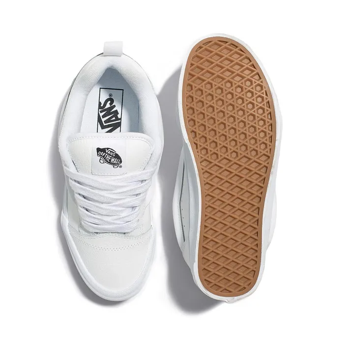 Vans Lowtop Shoes Women Leather Knu Skool Shoes White