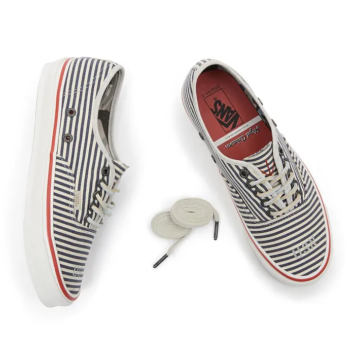 Vans Lowtop Shoes Women Vault By X Nigel Cabourn OG Authentic LX Shoes Blue