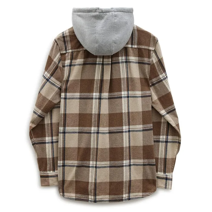 Vans Shirts Men Lopes Hooded Shirt Brown