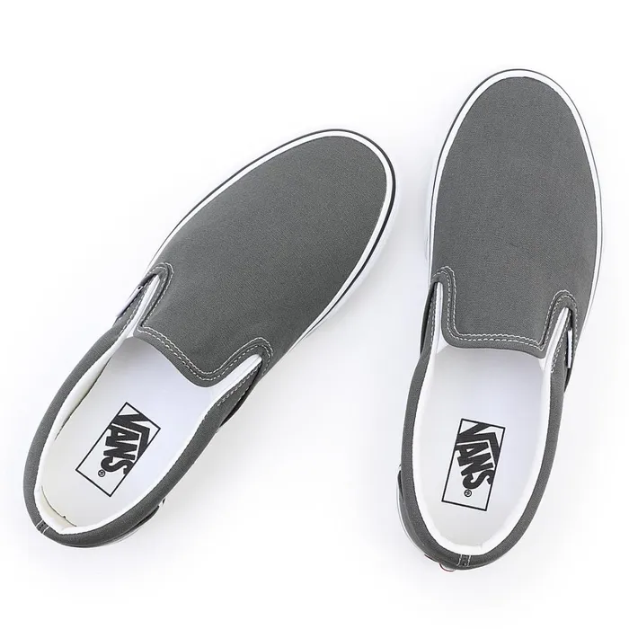 Vans Slipon Shoes Men Canvas Classic SlipOn Shoes Grey