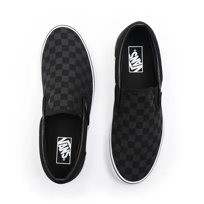 Vans Slipon Shoes Men Checkerboard Classic SlipOn Shoes Black