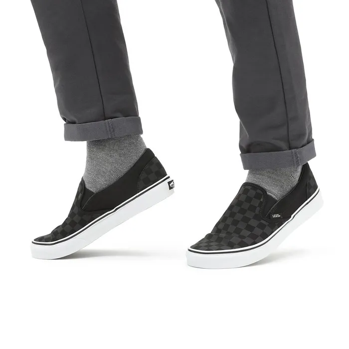 Vans Slipon Shoes Men Checkerboard Classic SlipOn Shoes Black