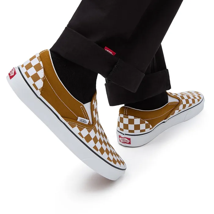 Vans Slipon Shoes Men Color Theory Classic SlipOn Shoes Brown