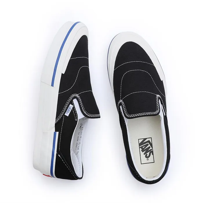 Vans Slipon Shoes Men SlipOn Reconstruct Shoes Black