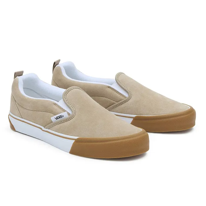Vans Slipon Shoes Men Suede Knu Slip Shoes Beige