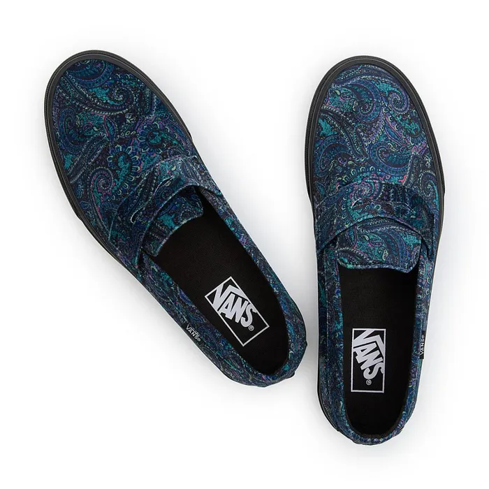 Vans Slipon Shoes Women Style 53 Velvet Shoes Blue