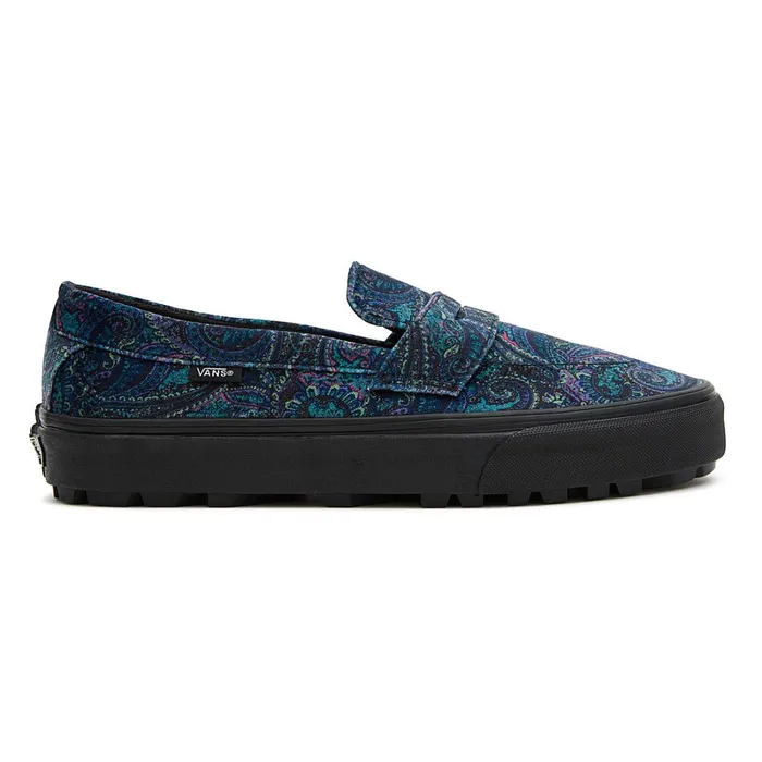 Vans Slipon Shoes Women Style 53 Velvet Shoes Blue