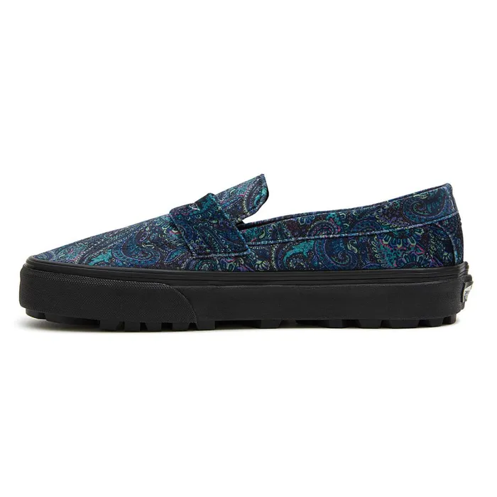 Vans Slipon Shoes Women Style 53 Velvet Shoes Blue