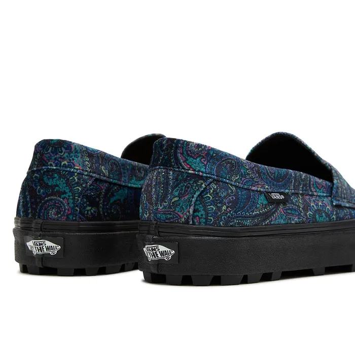 Vans Slipon Shoes Women Style 53 Velvet Shoes Blue