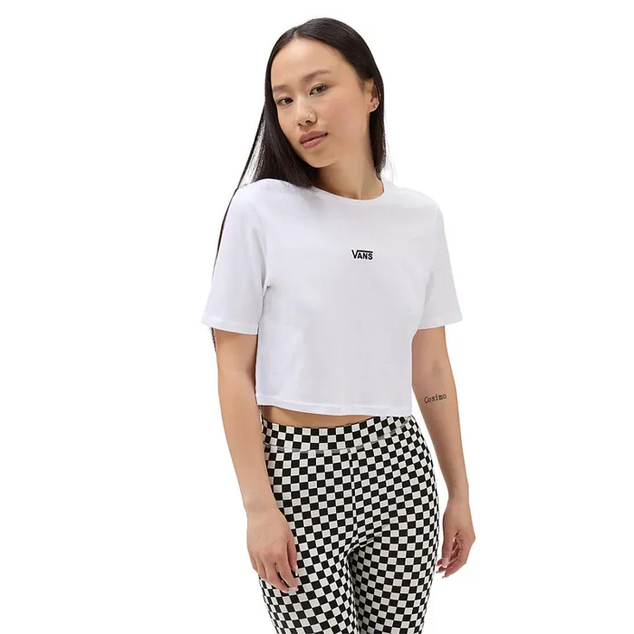 Vans Tshirts and Tops Women Flying V Crop Crew Sport Tshirt White