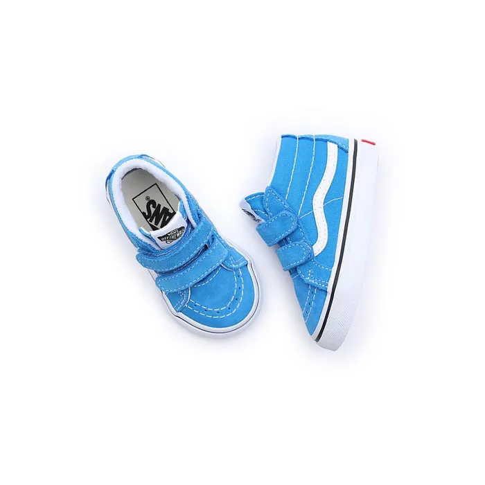 Vans Toddler Shoes 14 Years Kids Toddler Color Theory Sk8Mid Reissue Hook And Loop Shoes 14 Years Blue