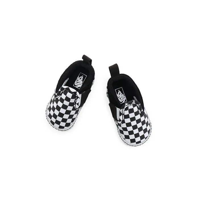 Vans View All Kids Infant Checkerboard SlipOn Hook And Loop Crib Shoes 01 Year Black