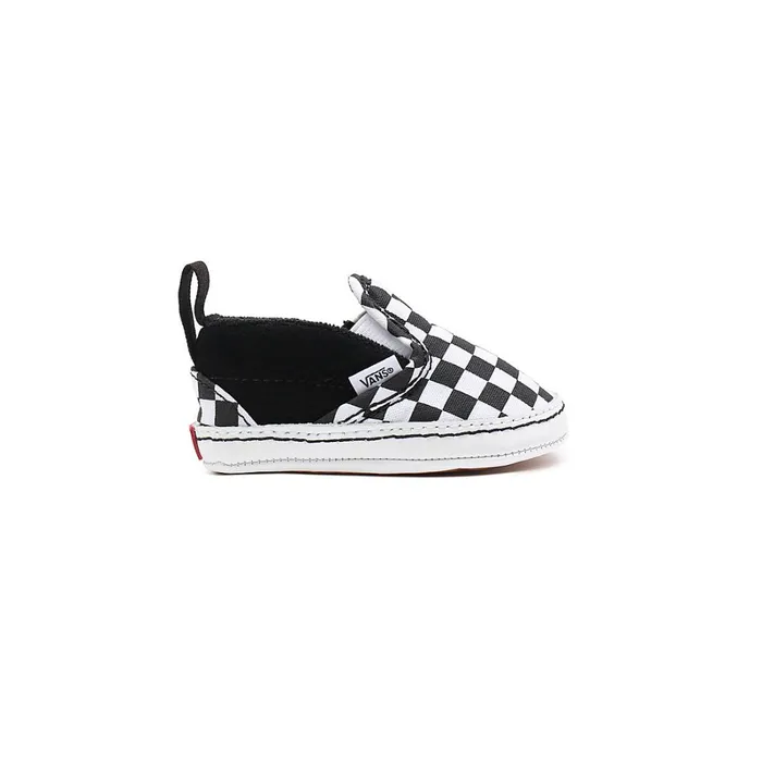 Vans View All Kids Infant Checkerboard SlipOn Hook And Loop Crib Shoes 01 Year Black