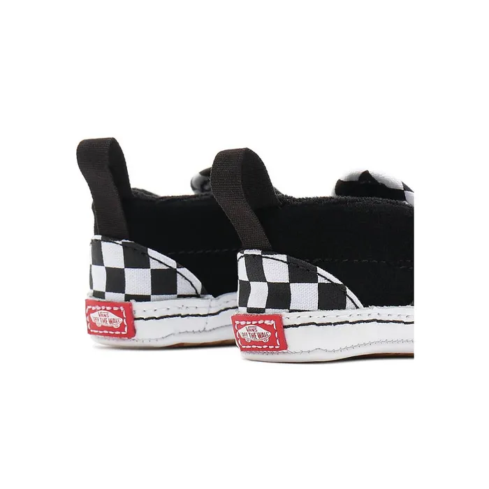 Vans View All Kids Infant Checkerboard SlipOn Hook And Loop Crib Shoes 01 Year Black