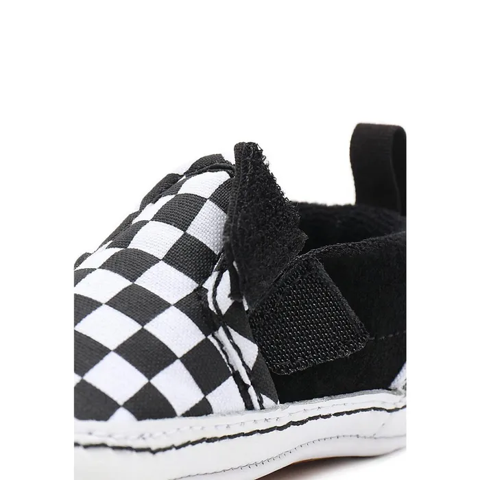 Vans View All Kids Infant Checkerboard SlipOn Hook And Loop Crib Shoes 01 Year Black