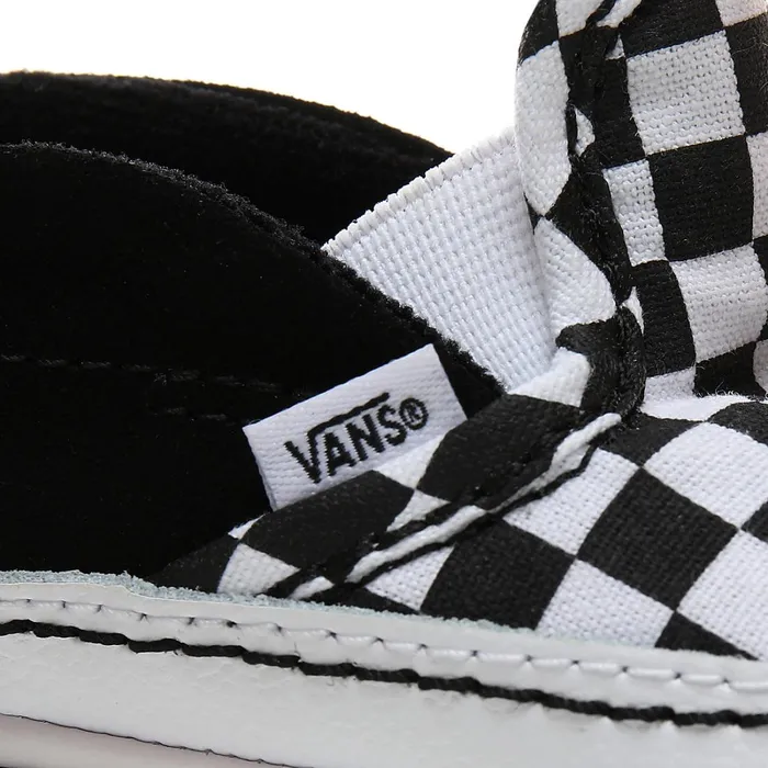 Vans View All Kids Infant Checkerboard SlipOn Hook And Loop Crib Shoes 01 Year Black
