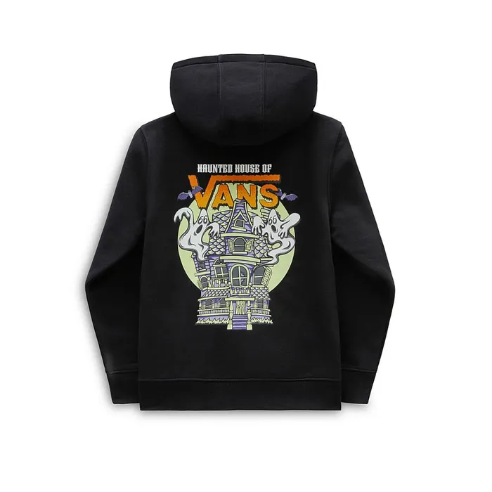 Vans View All Kids Little Haunted House Of Pullover Hoodie 28 Years Black