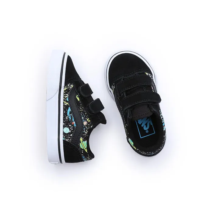Vans View All Kids Toddler Old Skool Hook And Loop Shoes 14 Years Black