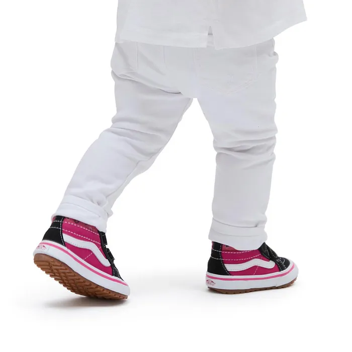 Vans View All Kids Toddler Paisley Sk8Mid Reissue MTE1 Hook And Loop Shoes 14 Years Black Pink