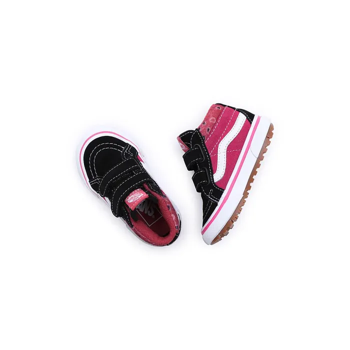 Vans View All Kids Toddler Paisley Sk8Mid Reissue MTE1 Hook And Loop Shoes 14 Years Black Pink